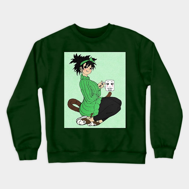 Best Saiyan Mamma Green Crewneck Sweatshirt by TeeJay93